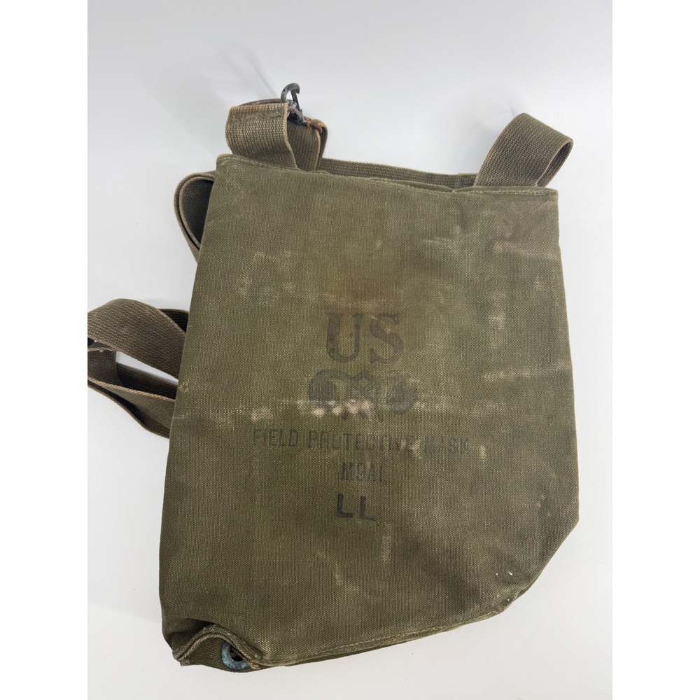 US Military M9A1 Field Protective Mask Bag Canvas Messenger Olive Drab Green LL